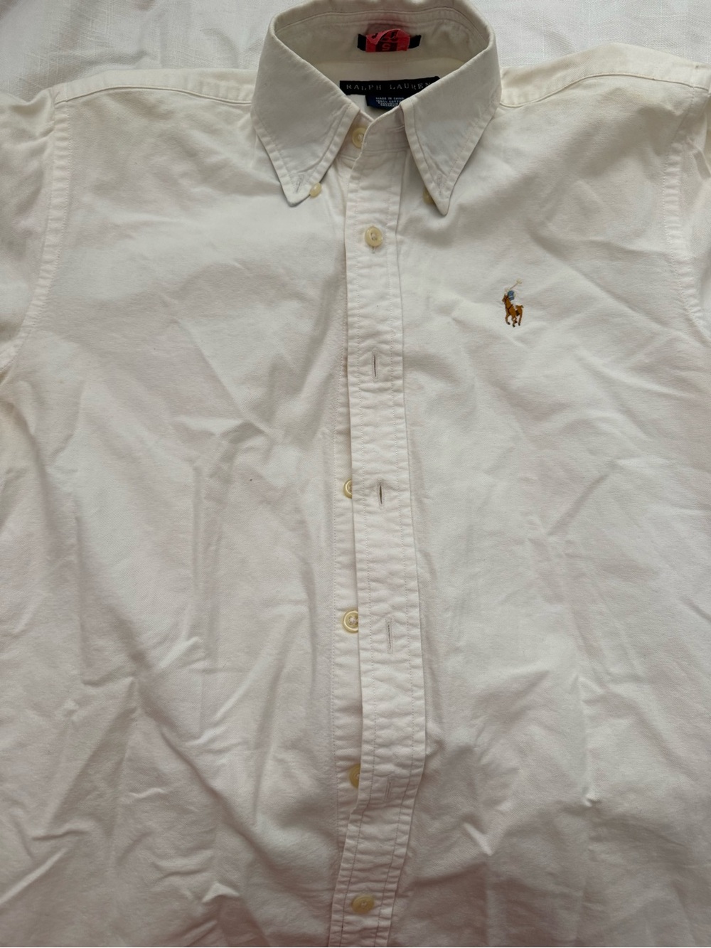Ralph Lauren Women White Button-Down Oxford Shirt